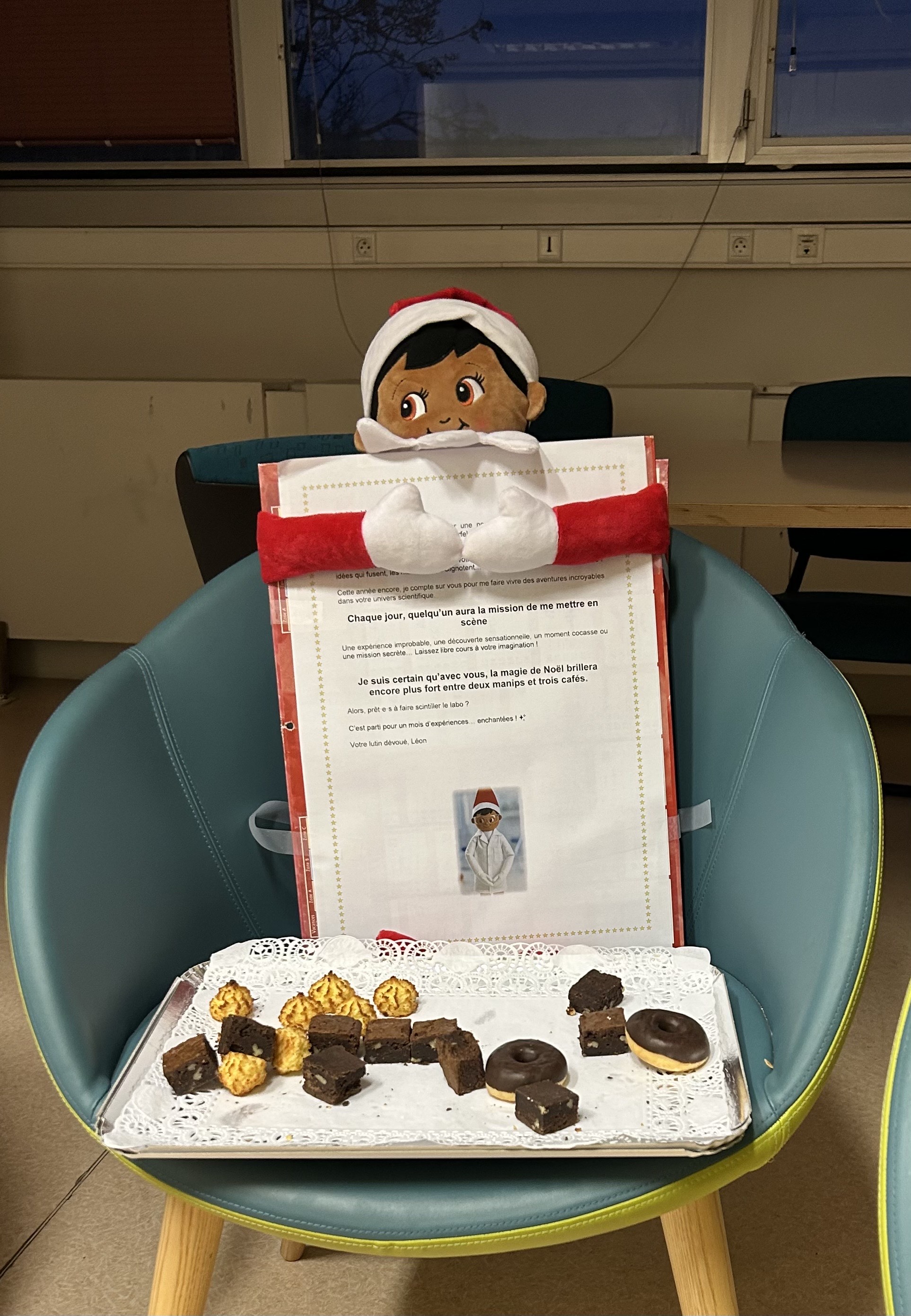 il est arrivé lundi 1er décembre en fin de journée avec un petit message