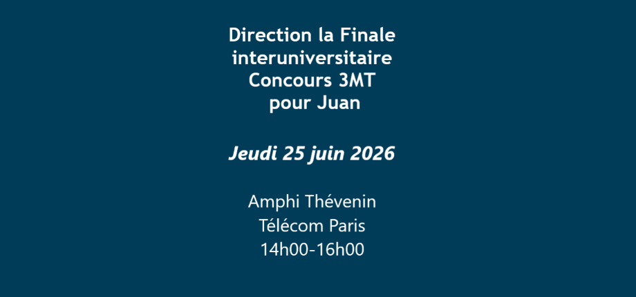 Direction la finale interuniversitaire du 3MT  pour Juan Lorenzo Santana Gonzalez