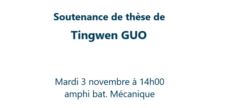 Soutenance de thèse Tingwen GUO