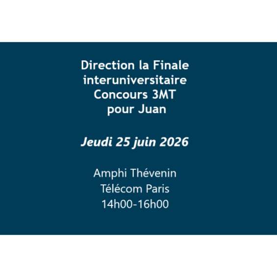 Direction la finale interuniversitaire du 3MT  pour Juan Lorenzo Santana Gonzalez