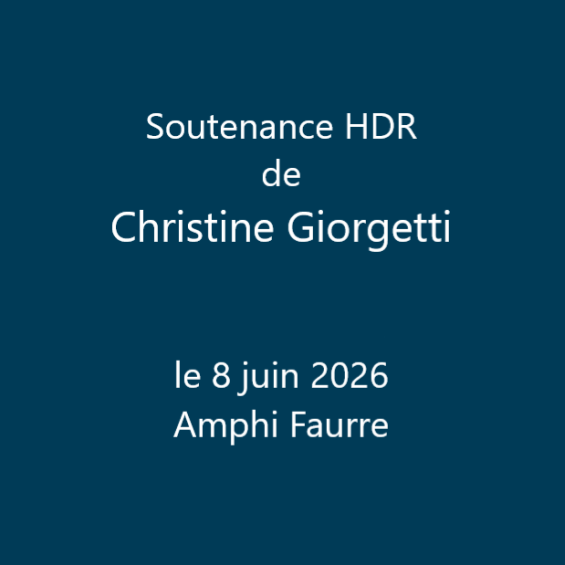 Soutenance HDR de Christine Giorgetti