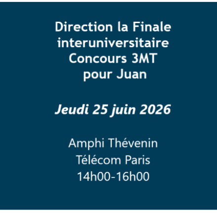 Direction la finale interuniversitaire du 3MT  pour Juan Lorenzo Santana Gonzalez