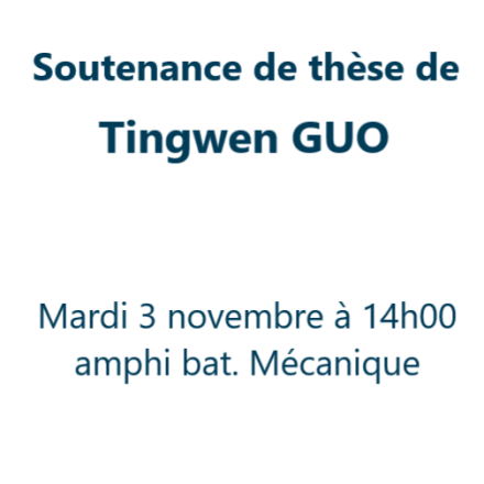 Soutenance de thèse Tingwen GUO